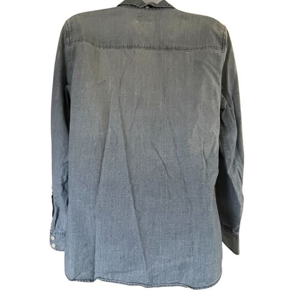 J. Crew The Perfect Shirt Button-Down Long Sleeve Cotton Shirt Faded Blue Large - Picture 2 of 13